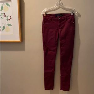 Tinseltown size 3 maroon colored stretchy jeans {1180}